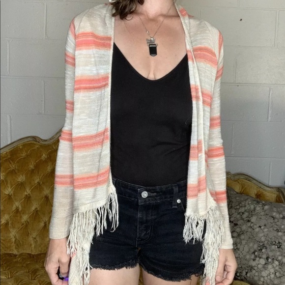 💛 SweetNSinful Fringe Longsleeve Cardigan Hi low - Picture 2 of 7